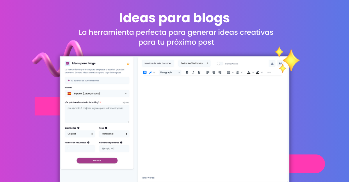 Generador De Ideas Para Blogs Con Inteligencia Artificial